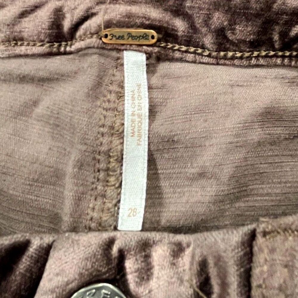 Free People Crushed Velvet Pants Size 28 – Mauve - Picture 3 of 12